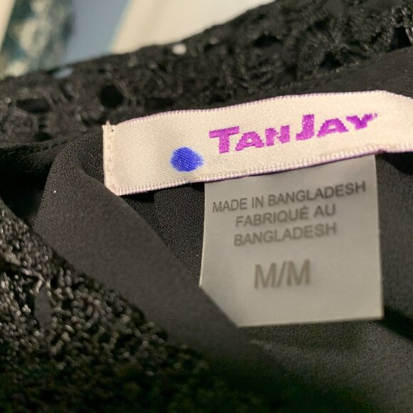 TanJay Black Lace Lined Top - Picture 5 of 5